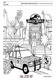 jurasic-world boyama sayfaları